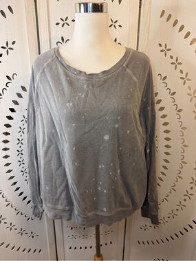 100% Cotton Paint Splattered Women's Pullover Sweatshirt